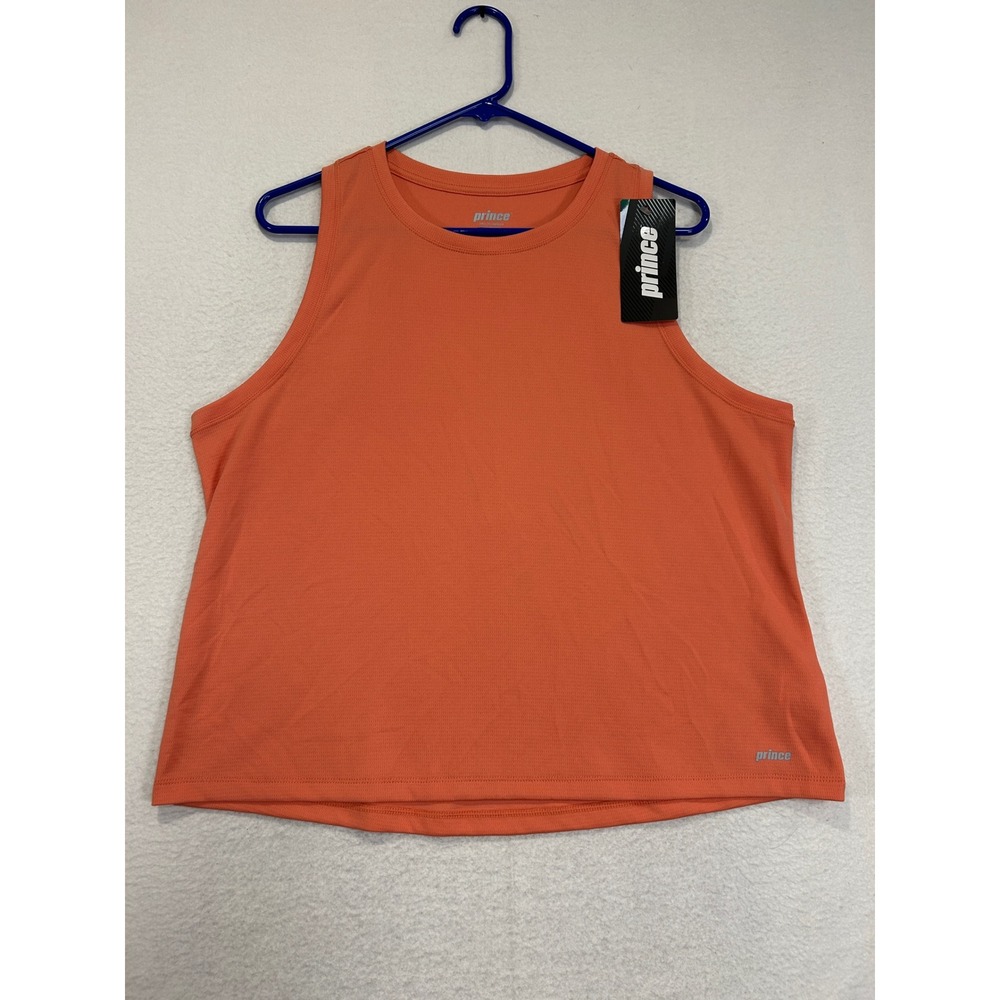 Prince Womens Core Tank Update Softly Coral Wicking UPF 30+ Athletic Top XL NEW